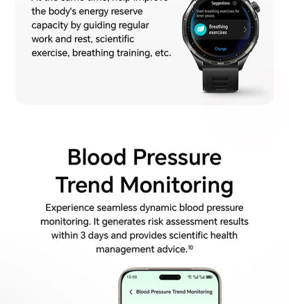 Honor Watch 6 New Smartwatch 1.46' AMOLED Battery Lasts up to 35 Days More than 120 Fitness and Health Modes 5ATM Waterproof, IP69 Protection, Bluetooth 5.4