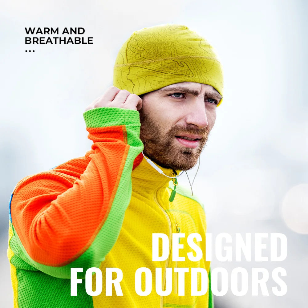 WRELS Fleece Watch Cap Beanie Hat Winter Skull Cap Warm Beanie Thick Windproof  Lightweight for Running Skiing Cycling Sports
