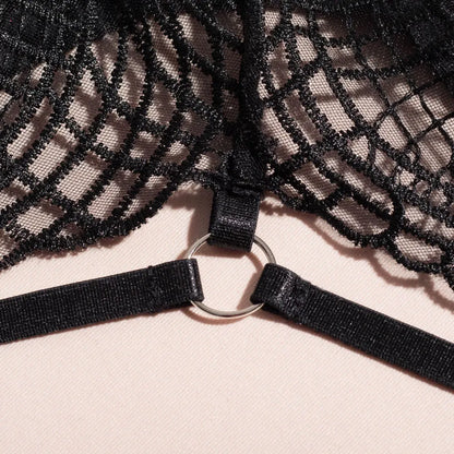 Lace Sexy Lingerie Transparent Hot Porno Lace Erotic Outfit Ladies Sexy Bra Set Romantic Fancy See Through Bra Panties Lingeries