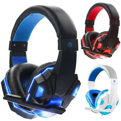 Mrgabwte Gaming Headset 3,5mm Over-Ear – 40mm 120° Justerbar Mikrofon 1,8m Kabel PS4 PS5 Xbox PC Smartphone Röd Svart Vit
