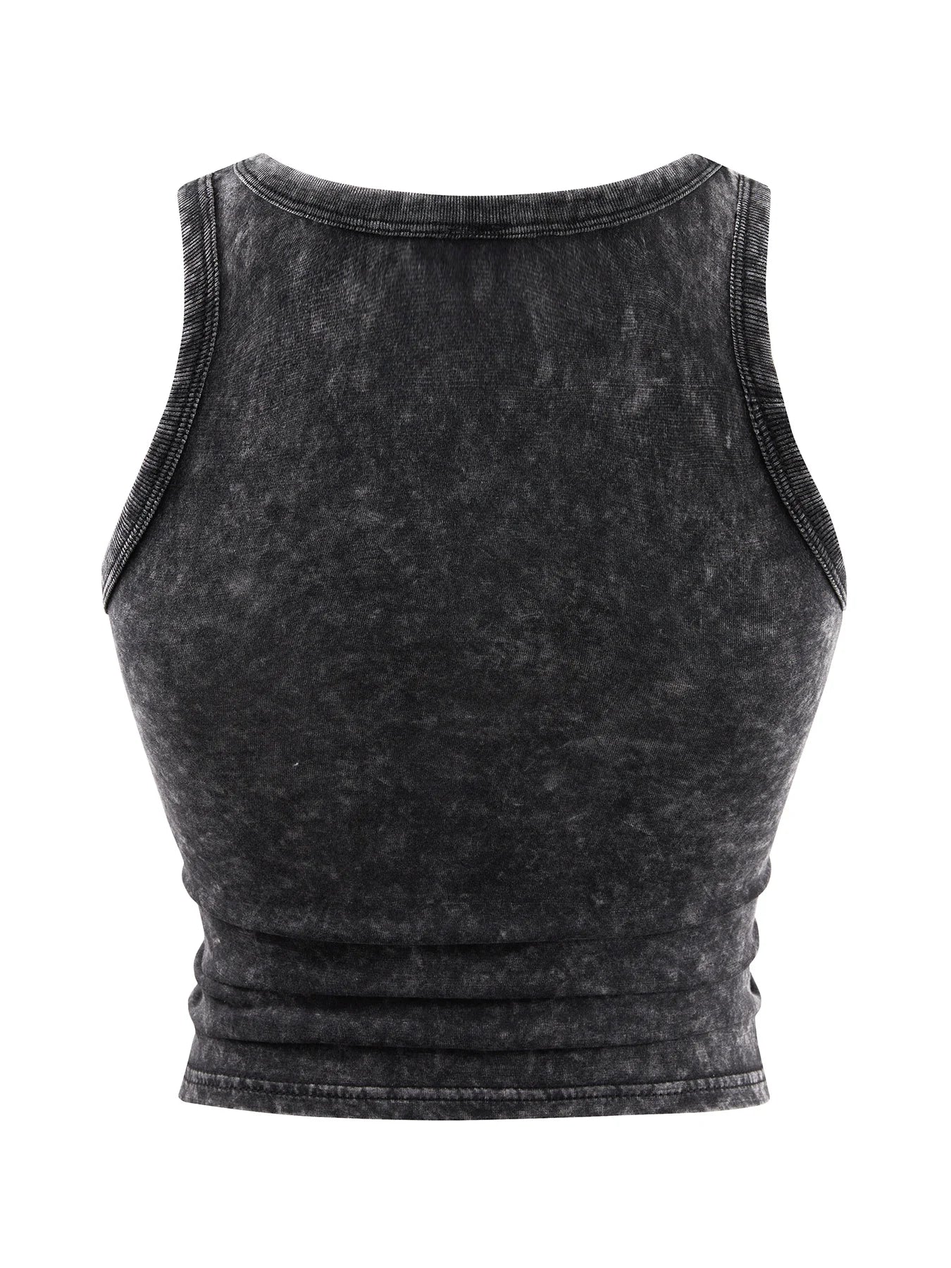 Dam Y2K Bomull Linne Crop Top – Tight Washed Streetwear Casual Sommar, 10 Färger M–XXL