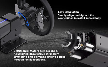PXN V99 PC Racing Wheel Real Force Feedback Steering Wheel with Pedals Shifter Detachable 270/900 Degree Gaming Wheel