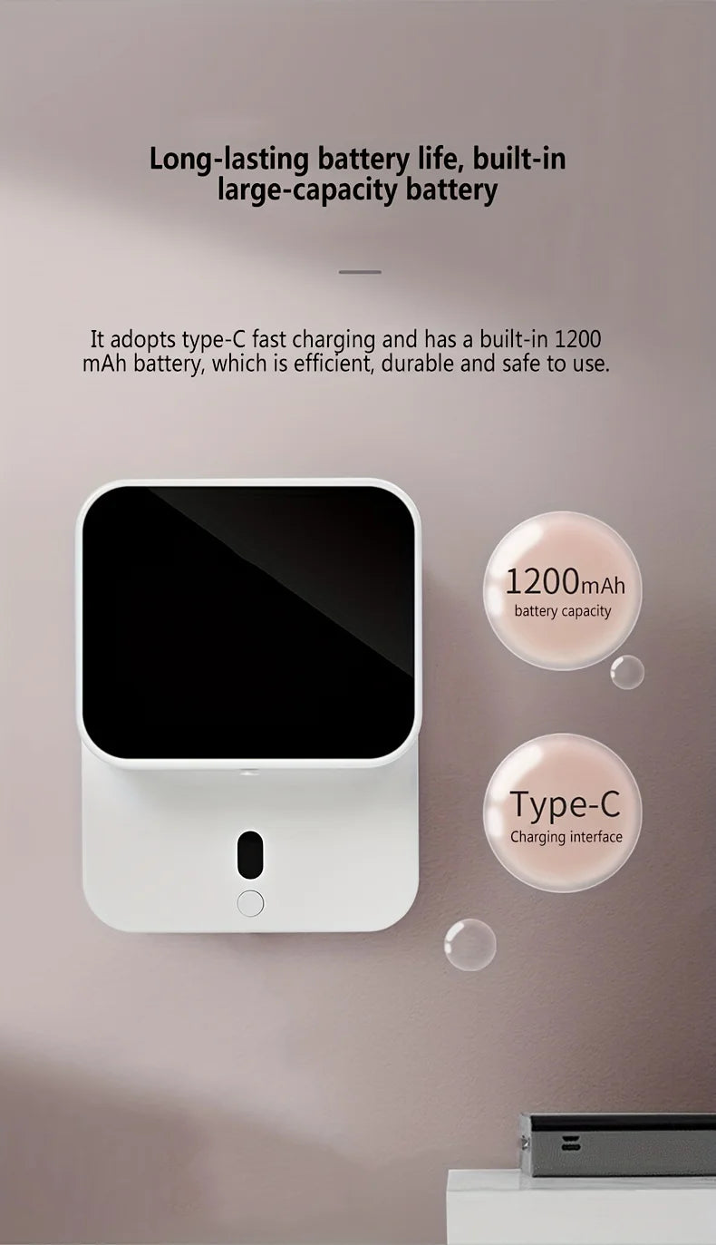 Automatic Induction Soap Wall Mounted Sensor Soap Dispenser, Touchless Hand Sanitizer Dispenser,Hand Soap Container For Bathroom