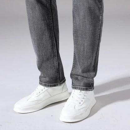 Tunna stretchiga denimjeans för män