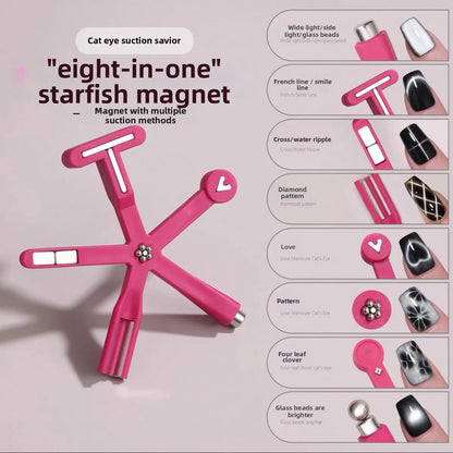New 8in1 Nail Magnet Multi Functional For Attracting Glass Beads Cat Eye Nail Polish And Gel Polish