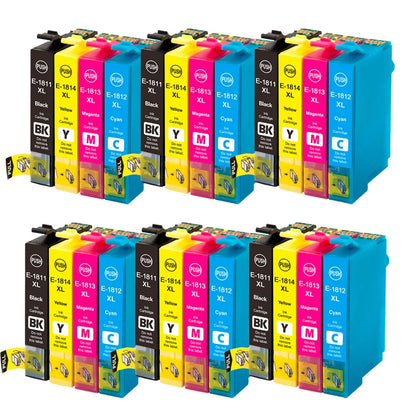 Bläckpatroner 18XL T1811 till Epson Expression Home XP – svart, cyan, magenta och gul