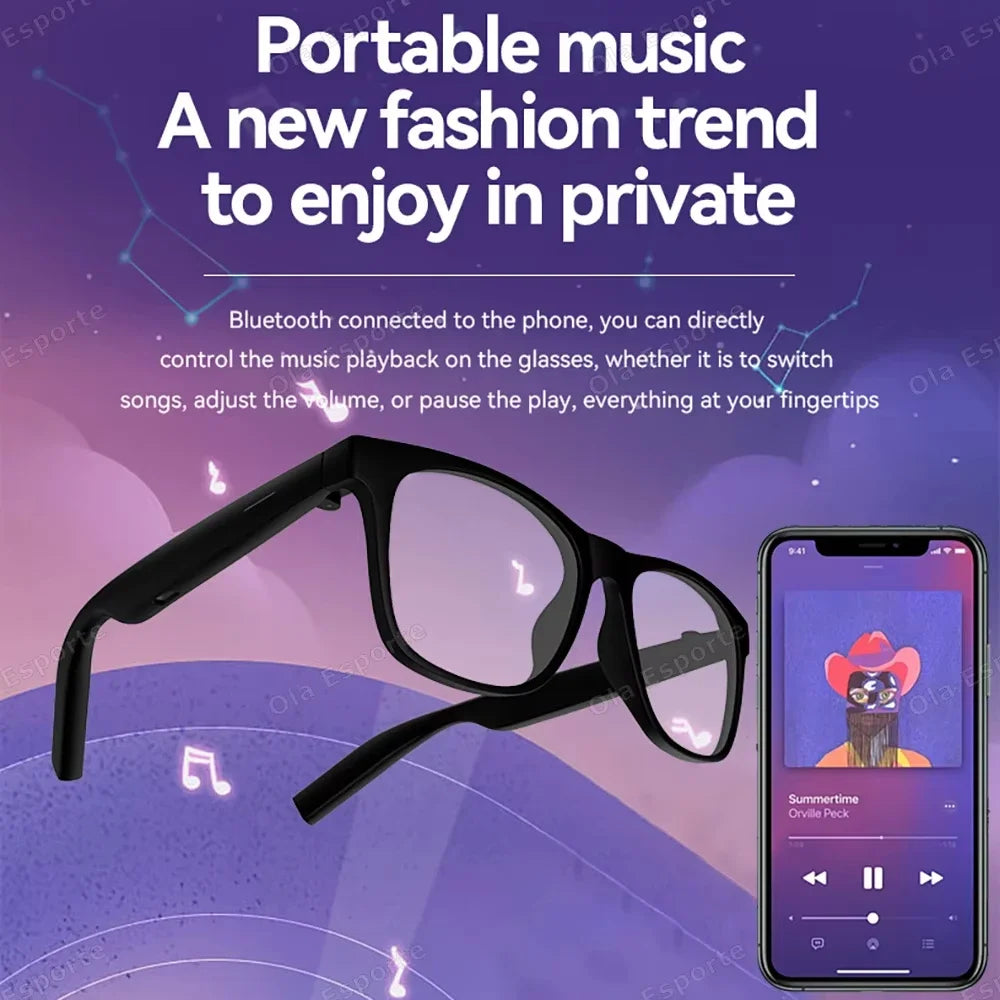 Lenovo Remote Touch Control 8K AI Smart Glasses Bluetooth Wireless Sunglasses Photo Camera Recording Voice Assistant Translator