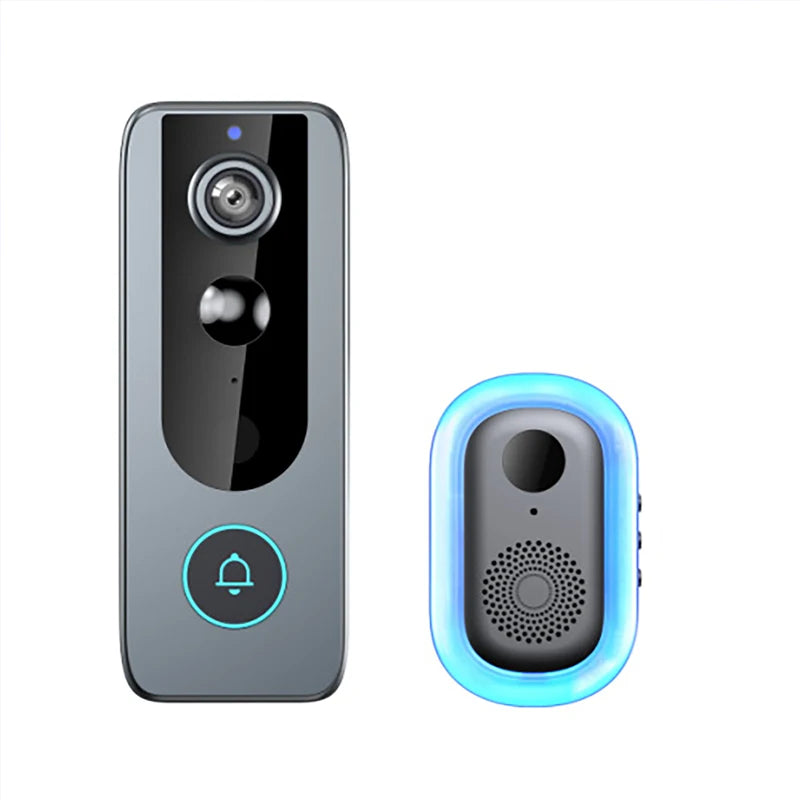 Tuya Trådlös Videodörrklocka med Solcells-regnskydd – 720P, PIR, IP65, 4000mAh, Röstförvrängning