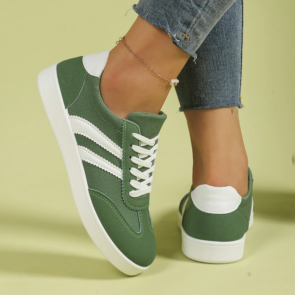 Löparsneakers för dam – lätta träningsskor med snörning, sommar