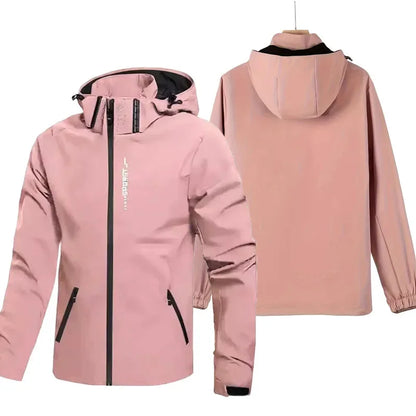 Waterproof Windproof Hooded Jacket For Men Women Outdoor Hiking Coat Spring Autumn Raincoat Custom Logo