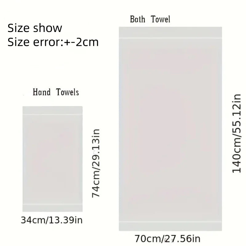 1/2/6pcs Bamboo Fiber Towel Set Luxury Thick Bath Towels & Face Towels for Adults 34x74cm/70x140cm Home Bathroom Accessories
