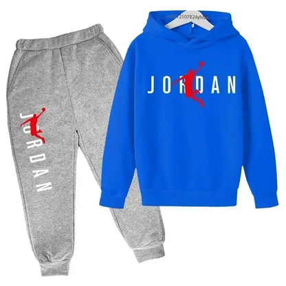 Kids Autumn Spring Trend Letter Print 2pcs Hoodie+Pants Tracksuits 3-13 Years Boys Girls Casual Outfits Children Clothes Sets