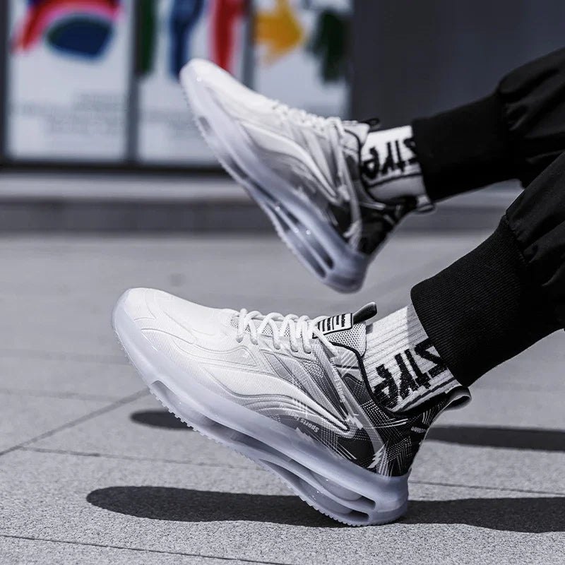 Men's Fashionable Basketball Shoes Air Cushioning Comfortable Non-Slip Breathable Shock-Absorbing Men's Outdoor Activities