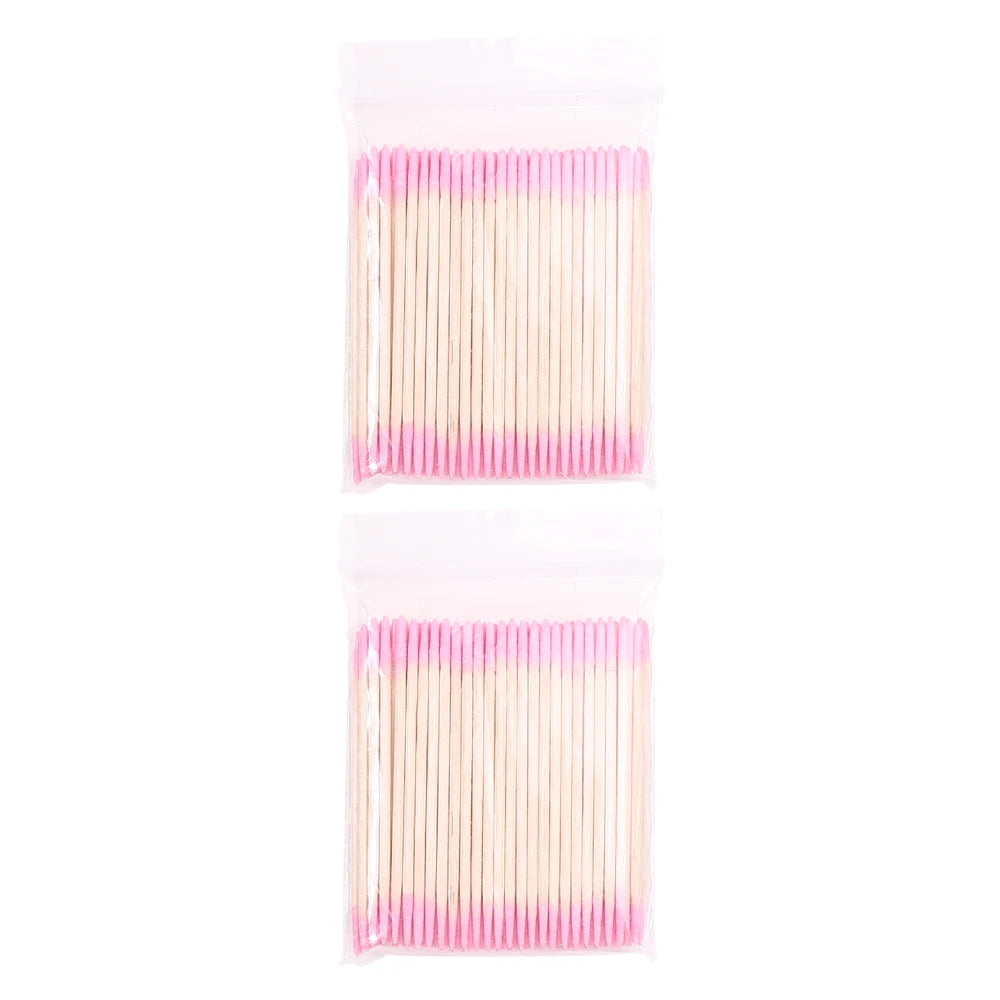1/2/5/10PCS Nails Disposable Wood Cotton Swab Double Head Clean Sticks Manicure Cuticle Pusher Nail Polish Remover Art Tool
