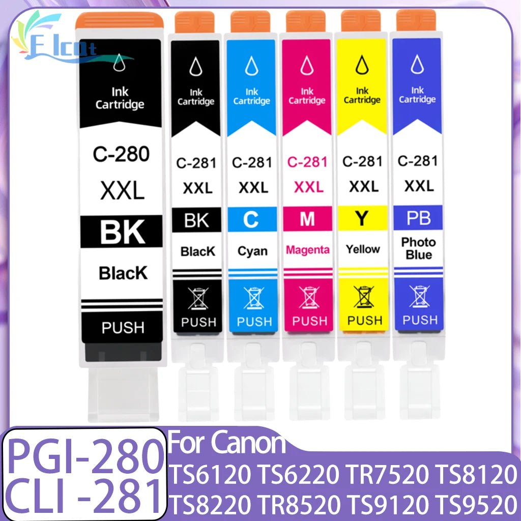 PGI-280 / CLI-281 Bläckpatron XXL Kompatibel för Canon PIXMA-skrivare