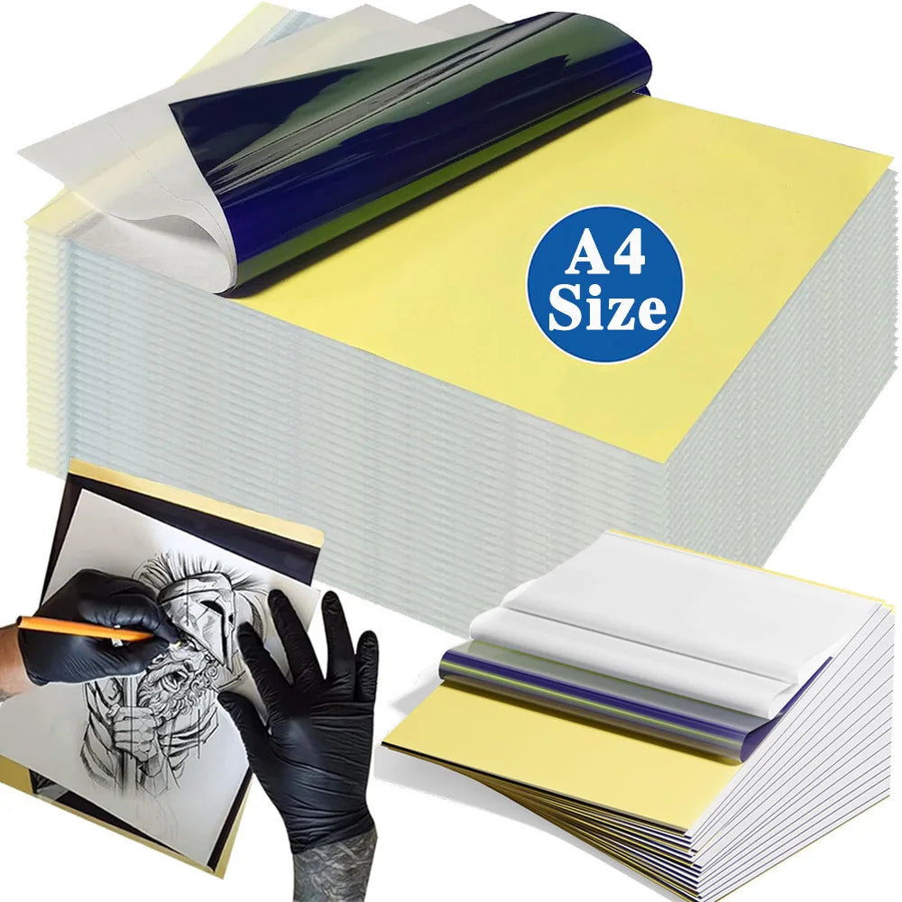 200-5PCS Tattoo Transfer Paper A4 Size Carbon Thermal Stencil Papers Tattoo Tracing Copier Paper for Printer Tattoo Accessories
