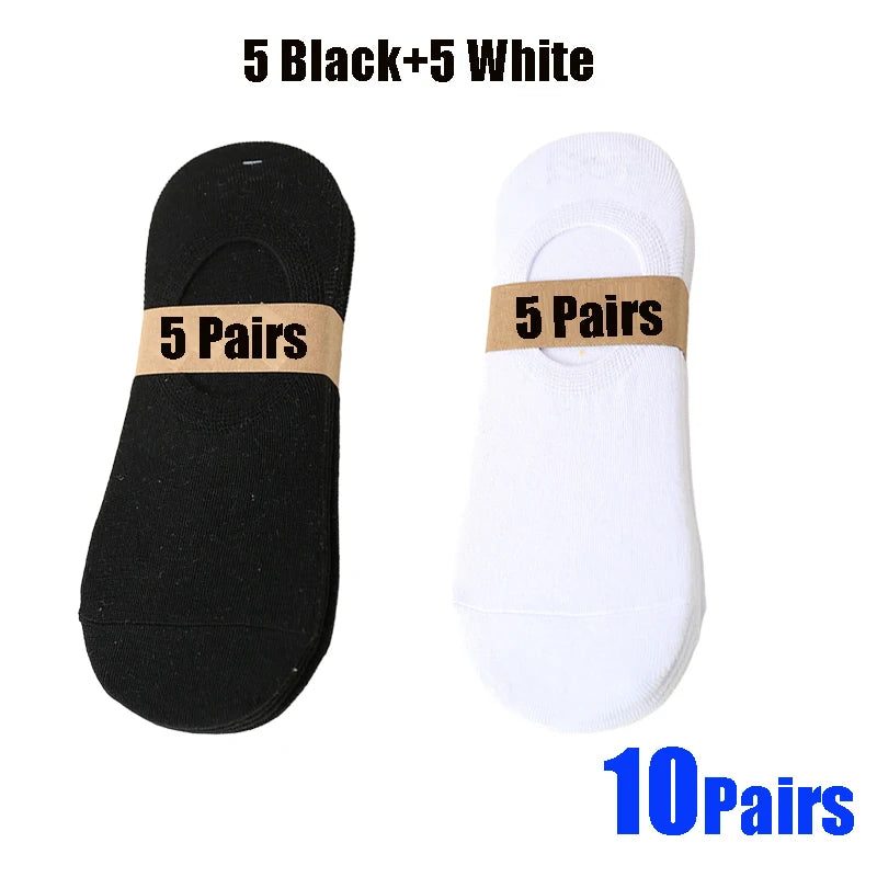 Osynliga Båtsockor Unisex 5/10/20-pack – Andningsbara No-Show Strumpor, Flera Färger