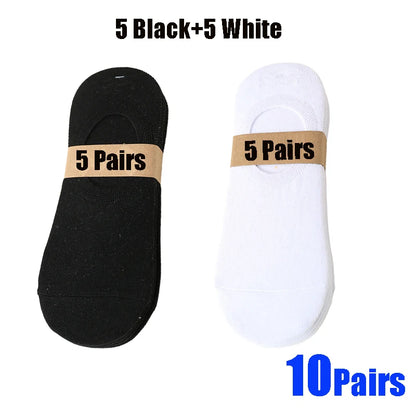 Osynliga Båtsockor Unisex 5/10/20-pack – Andningsbara No-Show Strumpor, Flera Färger
