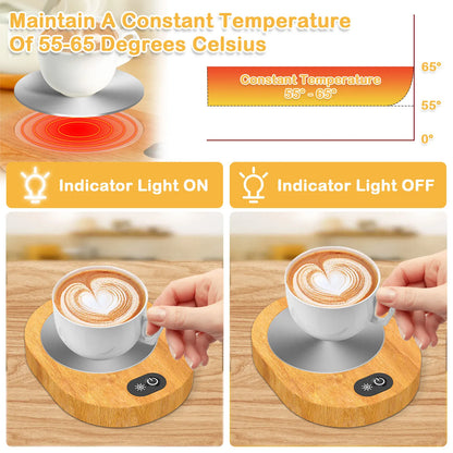 Elektrisk muggvärmare för kaffe och te med USB