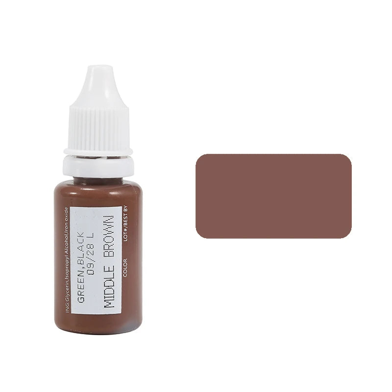 15ml Permanent Makeup Color Natural Eyebrow Dye Plant Tattoo Ink Microblading Pigments For Tattoos Eyebrow Lips Eyelash Set