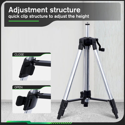 HGLINE 1.2M/1.5M Stretchable Laser Level Tripod Suitable for 5/8 Inch Laser Level Tools Aluminum Tripod with Lifting Rocker