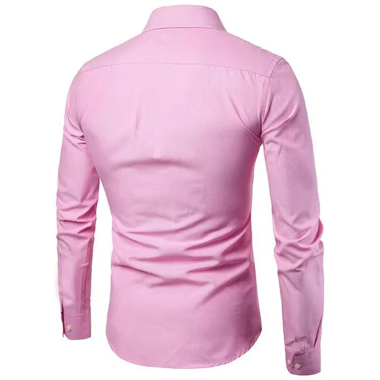 Men Shirts Long Sleeve T Shirts Blouses Single Breasted Turn Down Collar Casual Shirts Spliced Solid Loose Button Spring