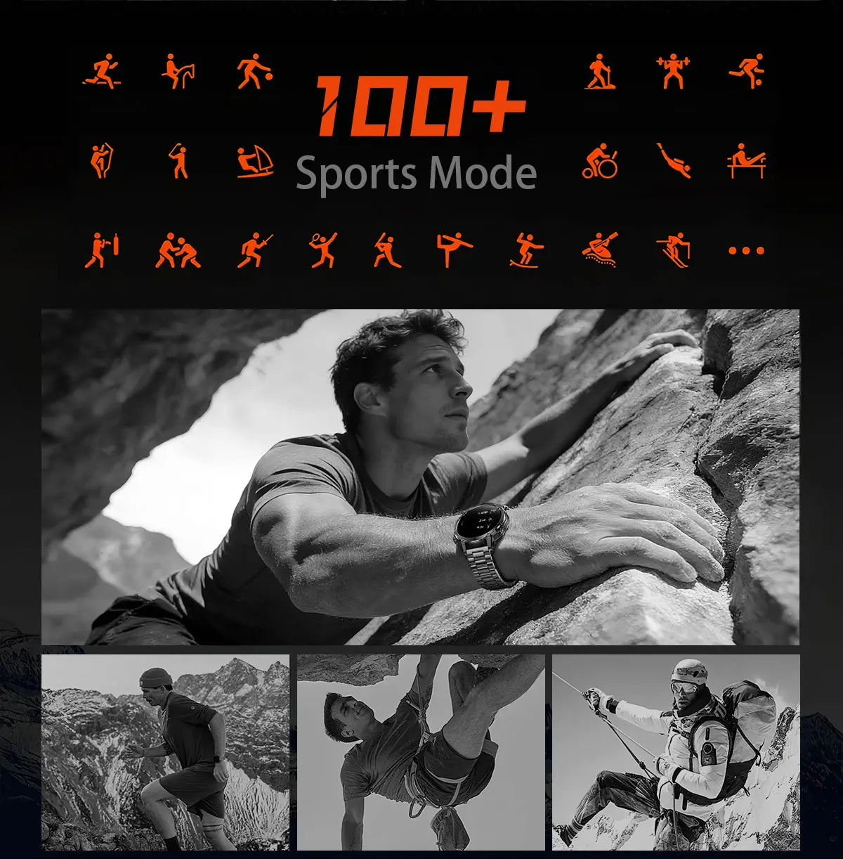 New 1400 mAh Battery Military Smartwatch Men IP68 Waterproof Flashlight Health Monitor Sports Call Smart Watch For iOS Android