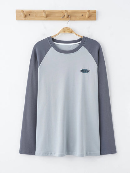 Herr Pyjamas 100% Bomull Långärmad – Fyra Säsonger Plus Size Tonår Hemmaset, L–3XL