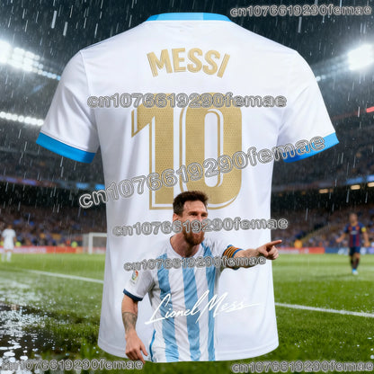 2026 AI MESSI #10 Fan Edition Football Jersey Kids and Adults Soft Training Tee Suitable for Hot Summer Sports Activities