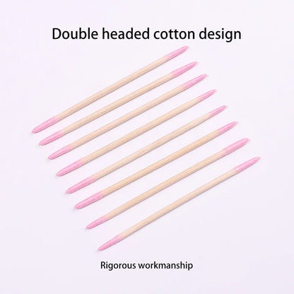 1/2/5/10PCS Nails Disposable Wood Cotton Swab Double Head Clean Sticks Manicure Cuticle Pusher Nail Polish Remover Art Tool