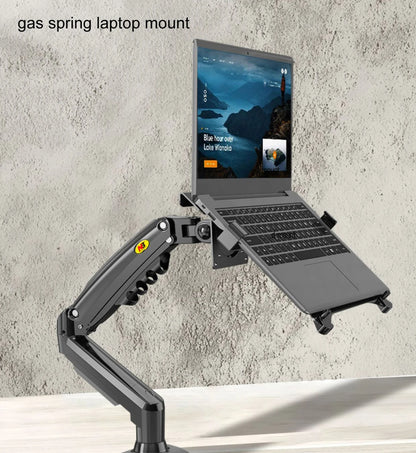 NB F80 + FP-2 Full Motion 360 Rotate Pivot 2-9kg Gas Spring Arm 10'-17' Laptop Tray Desktop Stand Clamp 10-90mm Grommet Hole