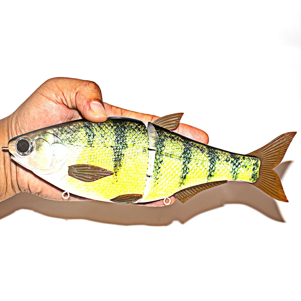 PyroCatus Big Game Glide Shad Baits 23cm/140g Sinking Hard Body Baits Soft Tail Fishing Lures Jointed Swimbait Tackle