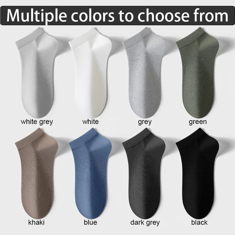 Men Combed Cotton Socks Short Breathable Odor proof and antibacterial Business Spring Summer for Male socks High Quality 5Pairs