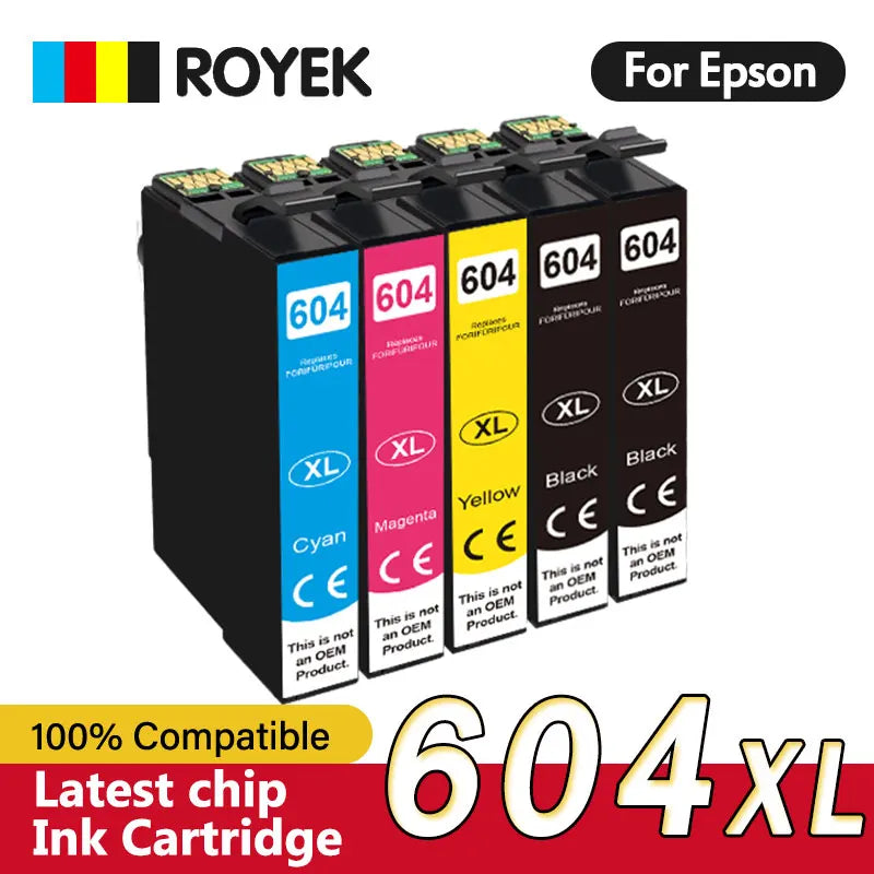 T604 Bläckpatron med Chip för Epson Expression Home och WorkForce