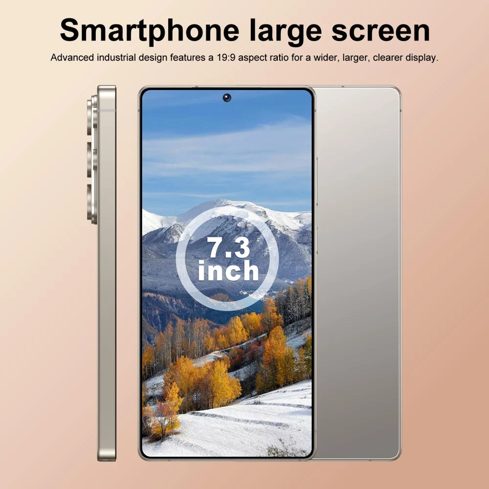 Smartphone S26 Ultra Original Android 15 Face Recognition Mobile Phones 5G Dual Card 7800mAh 7.3 inch Global Version Cellphones