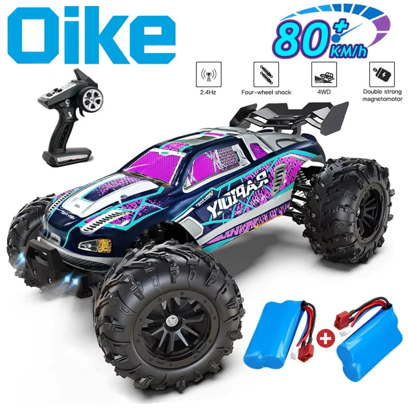 Oike RC Drift Car With LED Light 50KM/H / 80KM/H Brushless 4WD Remote Control Electric High Speed Racing Monster Truck for Adult