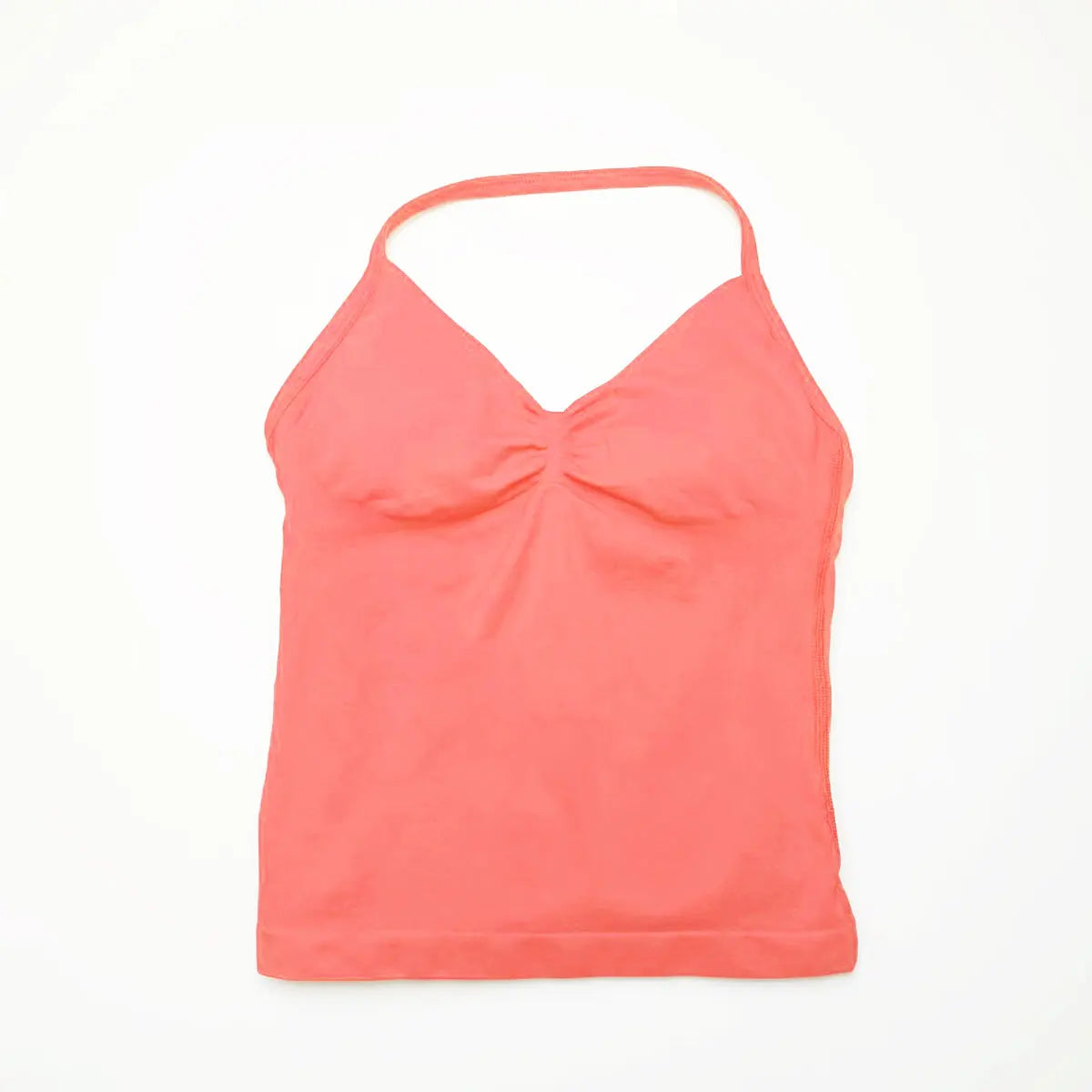NCLAGEN Seamless Longline Strappy Top Sports Yoga Vest Women Fitness Tank Top Gym Beautiful Open Back Bra Running Workout Halter