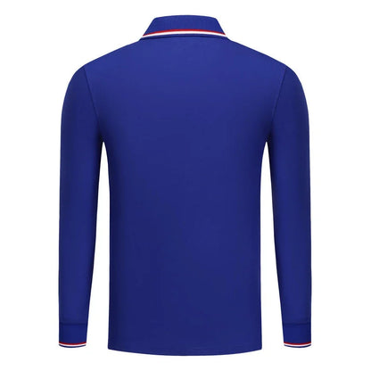 Långärmad Polo-shirt med Eget Tryck eller Logotyp – Unisex S–4XL (Asian)