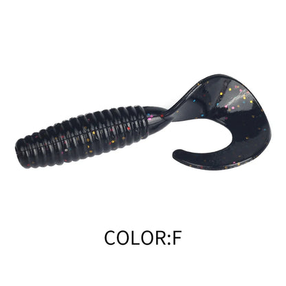 Supercontinent New Soft Bait Angry Spin 25mm 35mm 45mm Fishing Lures Plastic Silicone Worm Moggot Grub Lure Sinking Lures