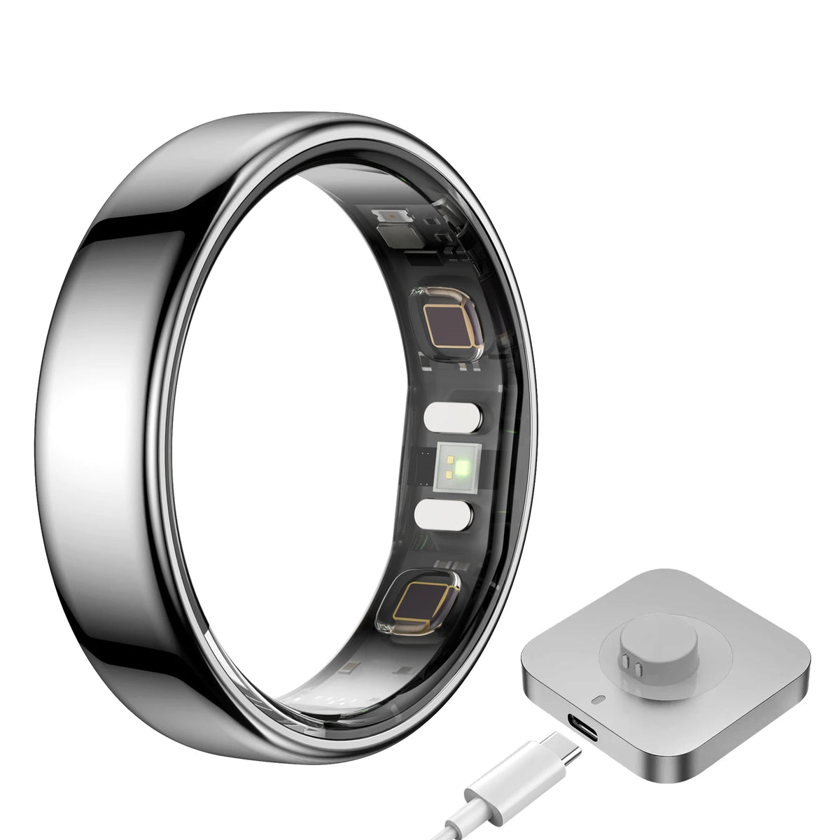R21 Smart Ring Men Women Ultra-thin 5ATM Waterproof Sport Fitness Tracking AI Health Analysis Heart Rate Blood Oxygen Monioring