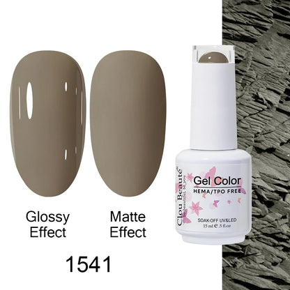 Clou Beaute Gel Nail Polish Neon Brown Royal Blue Red Green Pastal Nude Nail Art Varnishes Gel Lacquer Top Coat UV Gel Nail