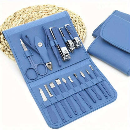 16pcs Nail Clippers and Nail Trimming Tool Set, a Professional Nail Clipper and Pedicures Tool Kit That Is Easy to Carry