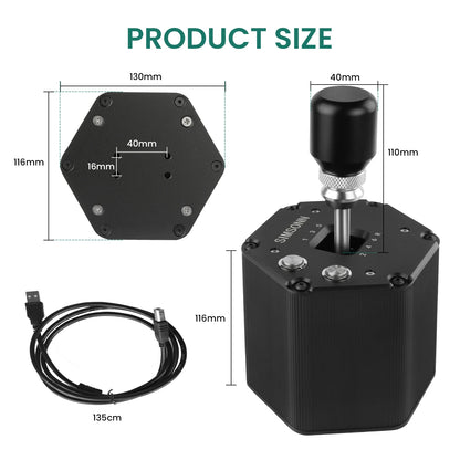 SIMSONN Sim Racing Gear Shifter 7+R / 6+R H Gear for Driving Simulator Games Manual Gear USB for PC Logitech G25 G27 G29 G920