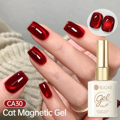 UR SUGAR 15ml Cat Magnetic Gel Nail Polish 30 Colors Semi Permanent Magnetic Gel UV/LED Soak Off Painting Vanrish Design