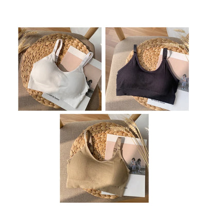 Women's Bra Tube Top Crop Top Female Seamless Back Outdoor Sports Underwear Bra For Women Cotton Female Bra Tops Brassiere