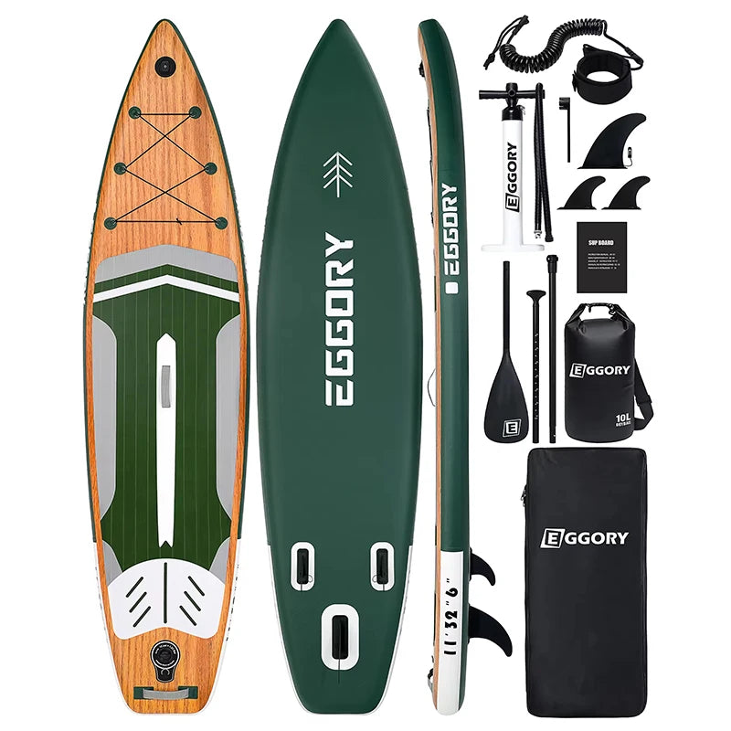 EGGORY 11FT Uppblåsbar SUP-bräda – 335×81×15 cm, Max 150 kg, Komplett Set