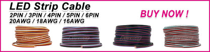High Power 2835 LED Strip Lights,Mono Color,120LEDs/m 240LEDs/m,CRI＞95/90,3SDCM,Super Bright Flex LED DC12/24V,5m/reel,IP20