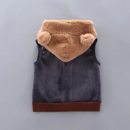 Winter Baby Clothing Sets Autumn Boys Girls Thick Warm Suits Hooded Sweater Cartoon Cute Bear Three-Piece kids Outfits 0-4 Years