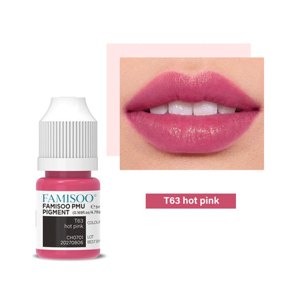 FAMISOO 5ML Permanent Makeup Pigment Tattoo Lips Tattoo Inks Eyebrows Eyeliners Pigments Microblading Pigment Tattoo Pigments