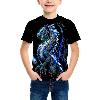 Casual Game Pattern Children's T-Shirt Boy Tops Baby Summer Short Sleeve Clothes Kids 3-12 Years Tees Novelty Children T-Shirt